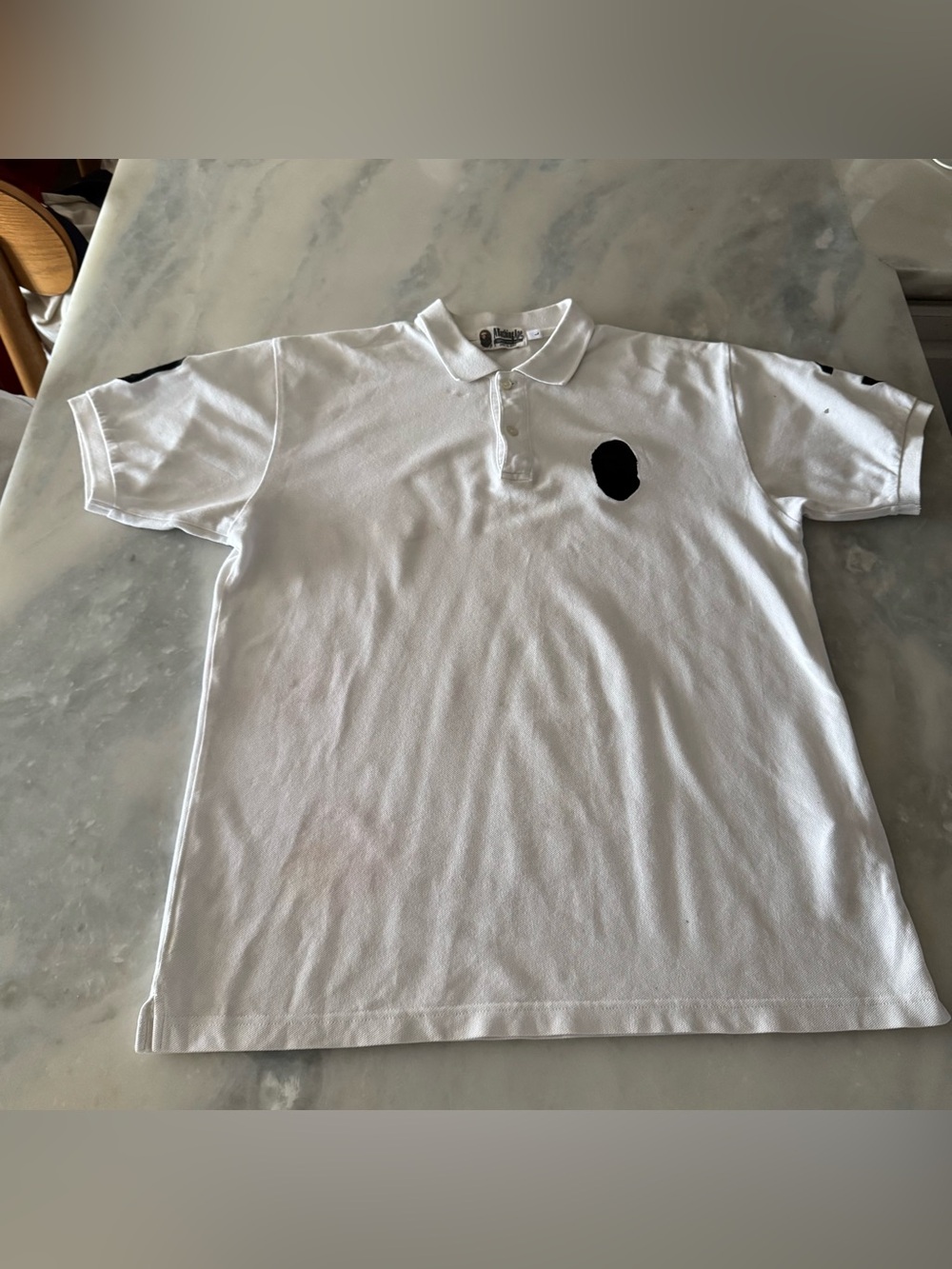 BAPE White Polo Shirt Men’s Size Large